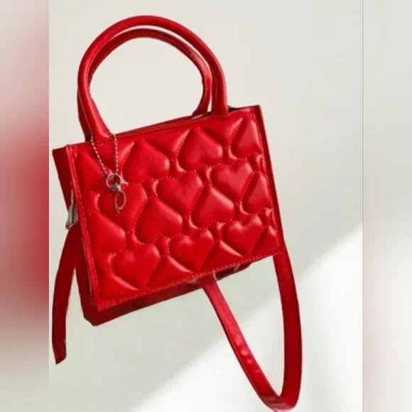 Heart-Embellished Kids Mini Handbag - Picture 2 of 7